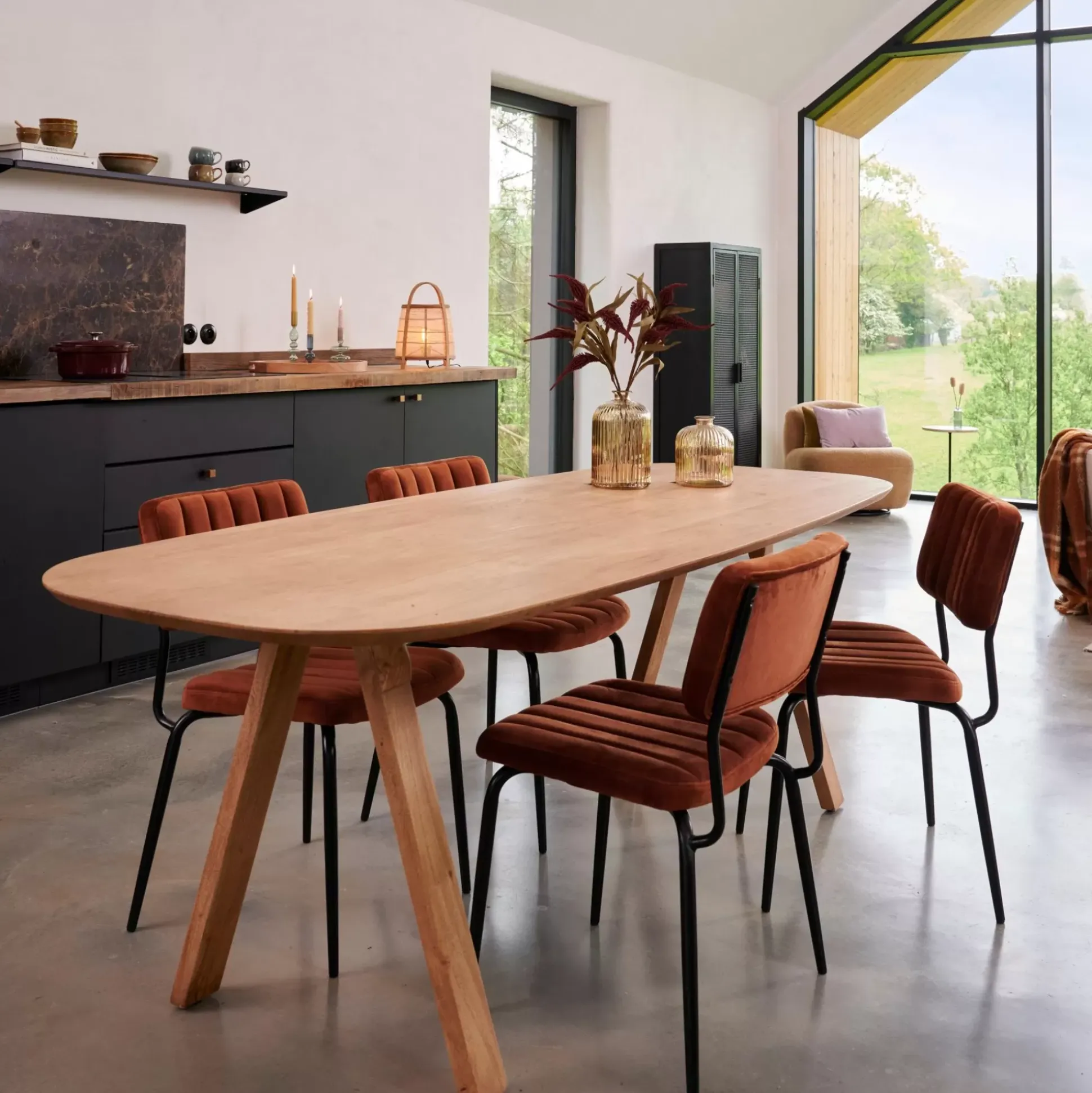 Mesa De Comedor<CASA Acacia Mesa De Comedor Con Patas En V