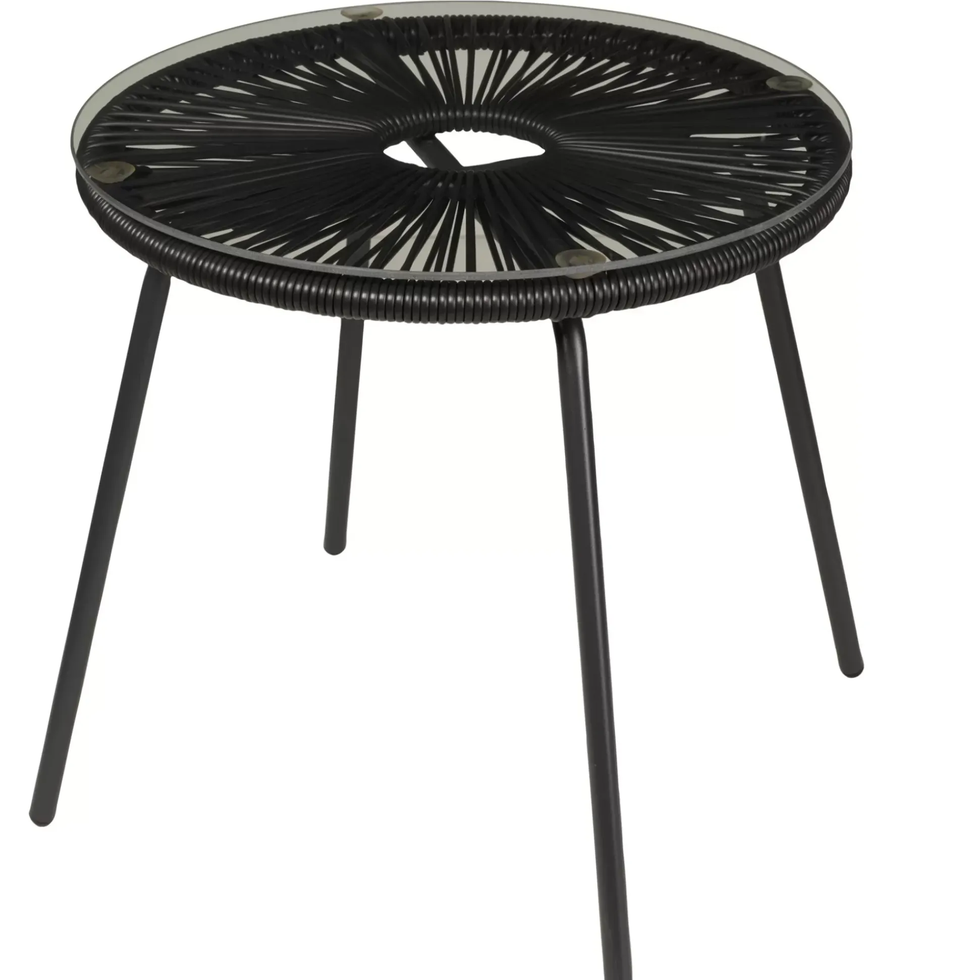 Mesas Auxiliares De Jardín<CASA Acapulco Mesa Lounge Negro