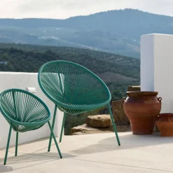 Sillas Lounge<CASA Acapulco Silla Lounge Aguamarina