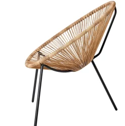 Sillas Lounge<CASA Acapulco Silla Lounge Negro, Natural