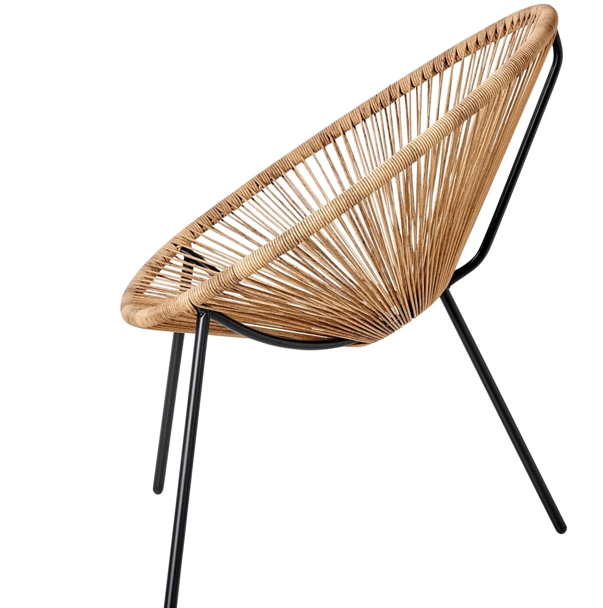 Sillas Lounge<CASA Acapulco Silla Lounge Negro, Natural
