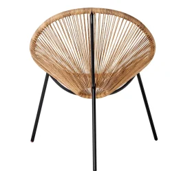 Sillas Lounge<CASA Acapulco Silla Lounge Negro, Natural