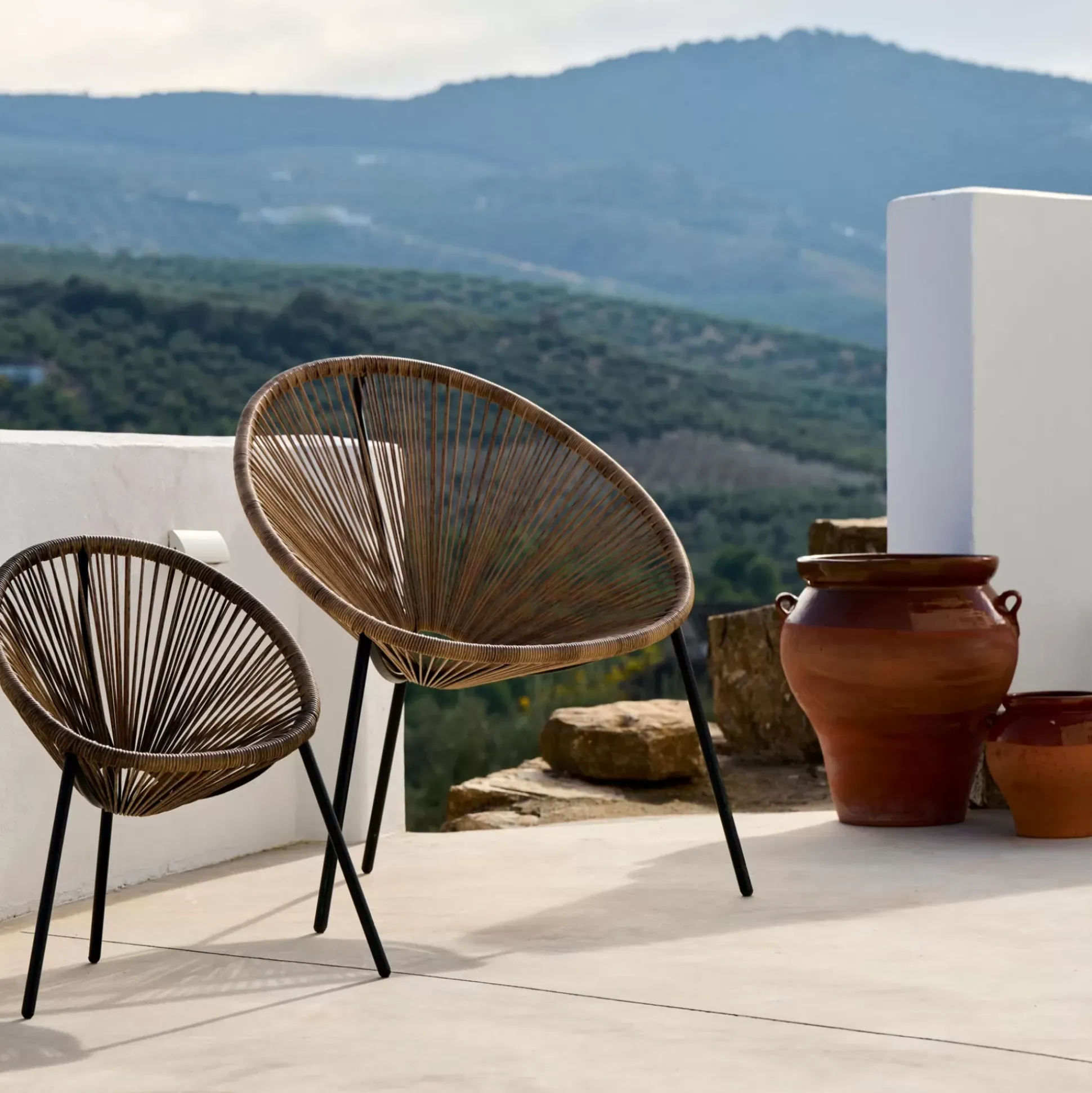 Sillas Lounge<CASA Acapulco Silla Lounge Negro, Natural