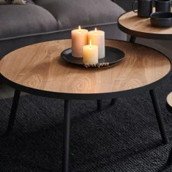 Mesas De Salón<CASA Alexis Mesita De Salon Negro, Natural