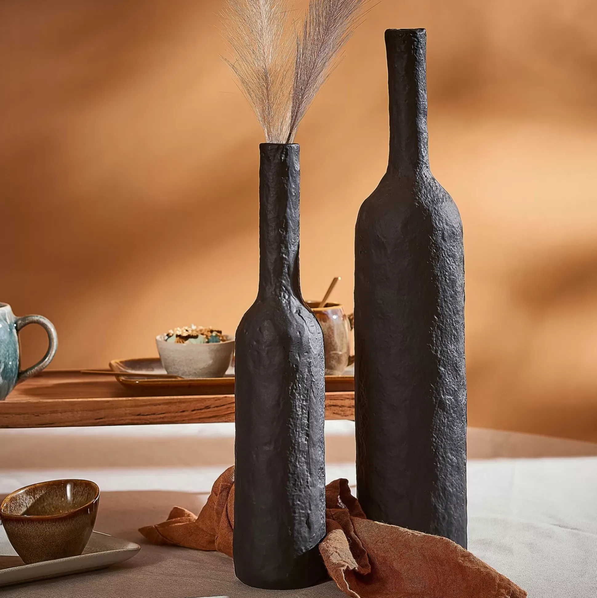 Floreros<CASA Alu Florero Negro