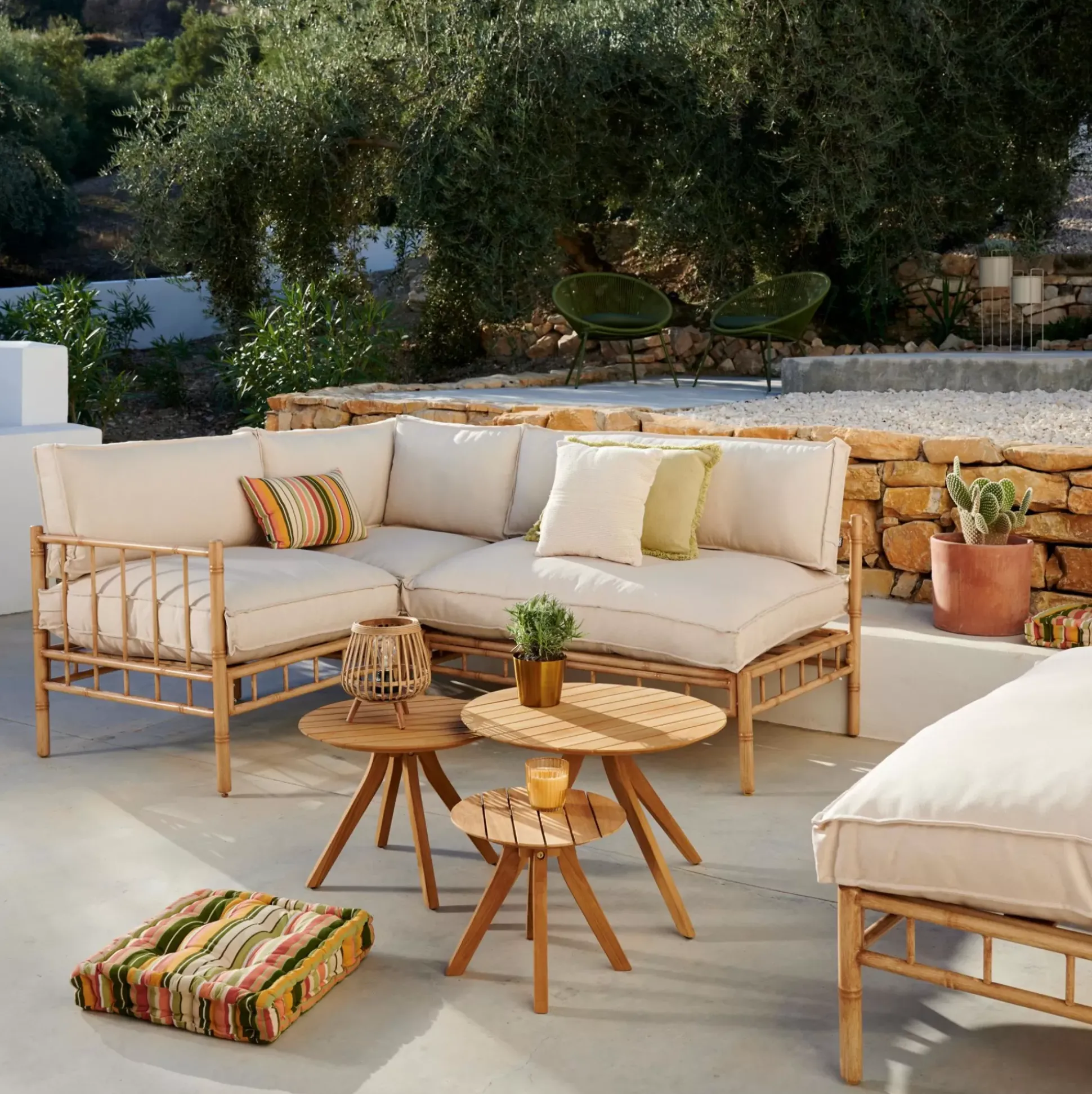 Conjuntos Lounge<CASA Bambolette Banco Lounge Aspecto Bambu