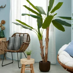 Plantas Artificiales<CASA Banana Platanera Verde