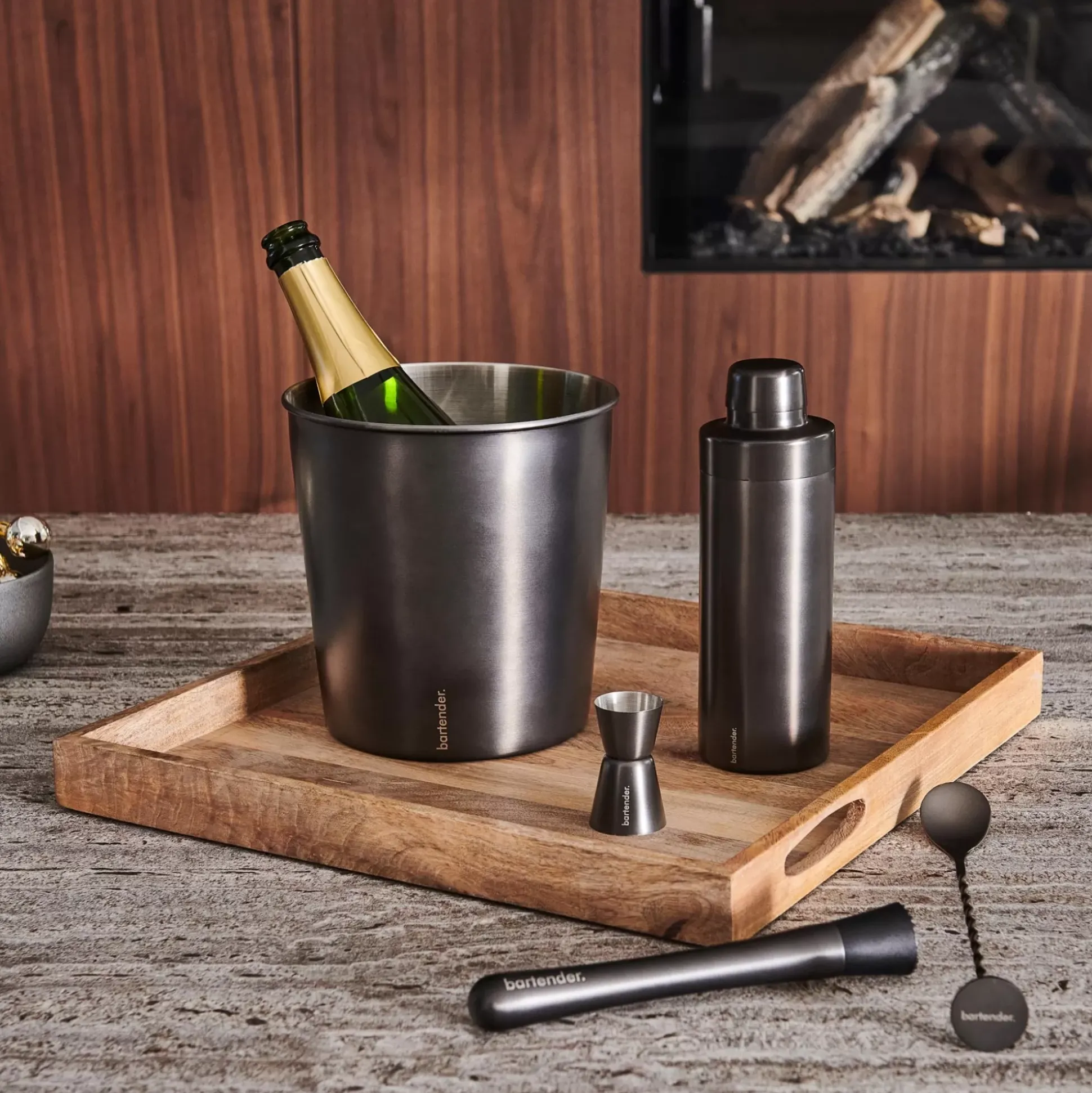 Accesorios Coctéles<CASA Bartender Cuchara Para Cocteles Gris Oscuro
