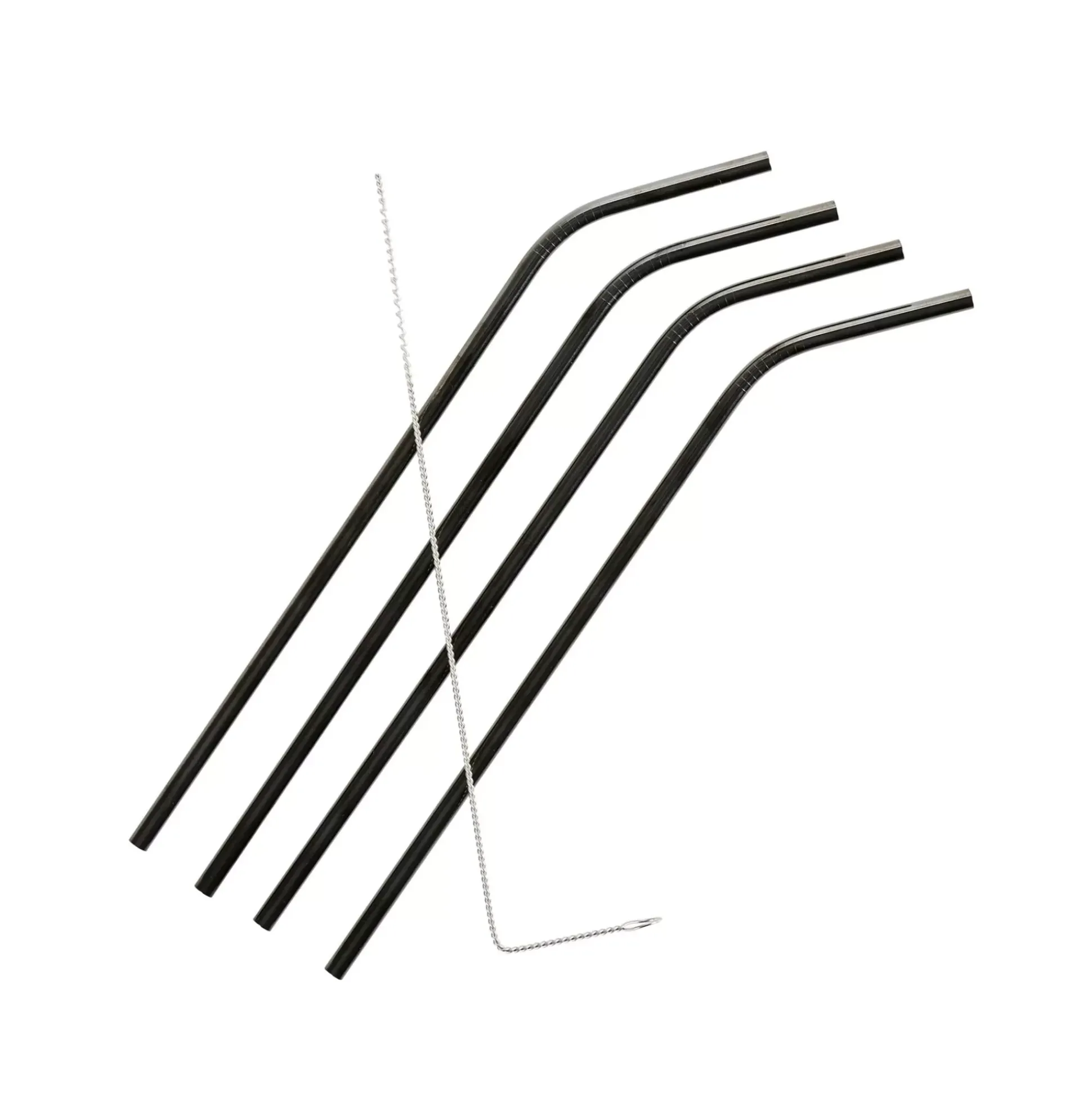 Accesorios Coctéles<CASA Bartender Juego De 4 Pajitas Con Escobilla Gris Oscuro