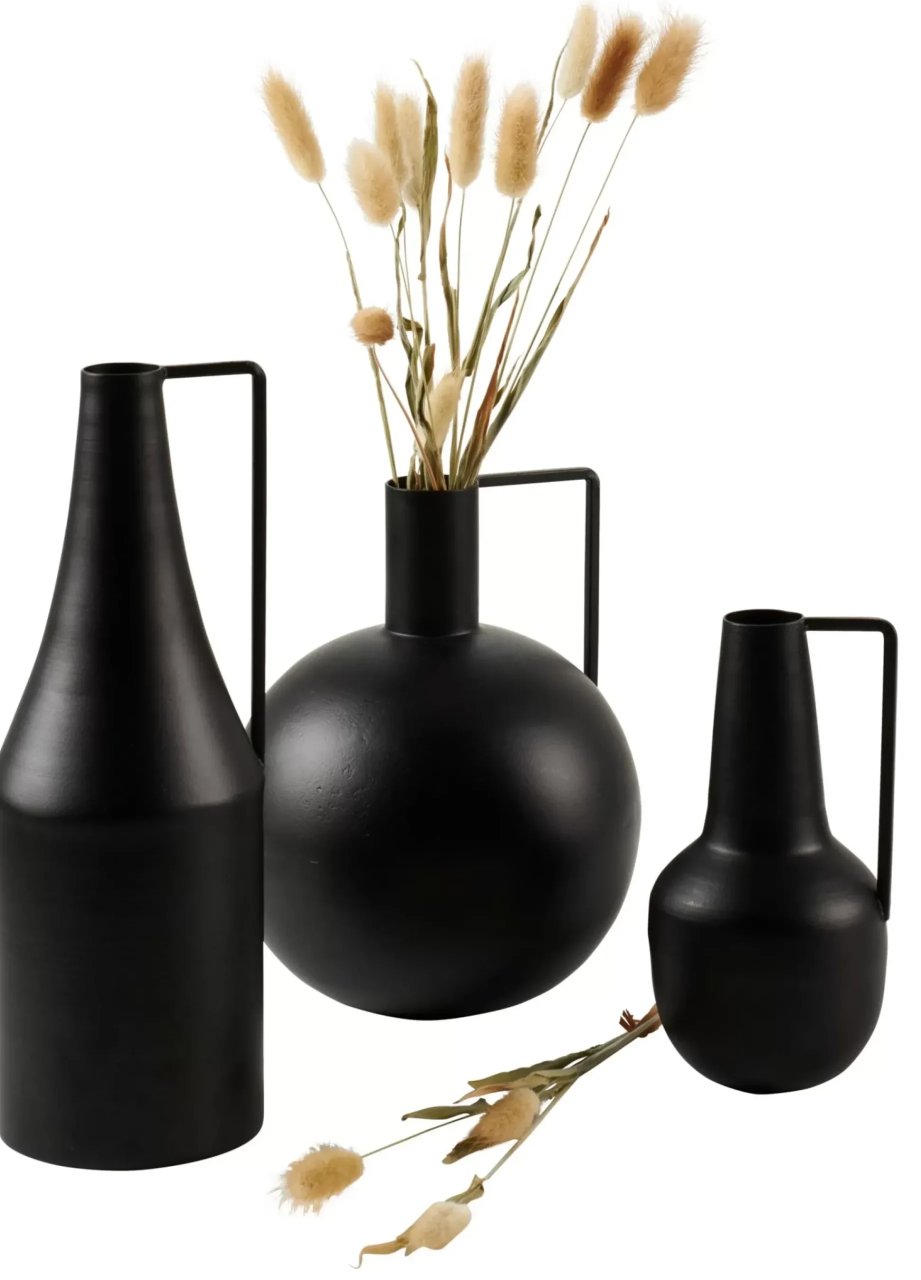 Floreros<CASA Basta Florero Esferico Negro