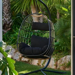 Sillas Colgantes<CASA Bazai Silla Colgante Con Soporte Negro