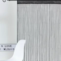 Cortinas<CASA Black Cortina De Flecos Negro