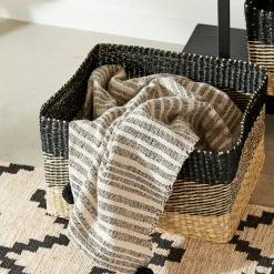 Cestas De Cajonera<CASA Bobo Cesta Negro, Natural