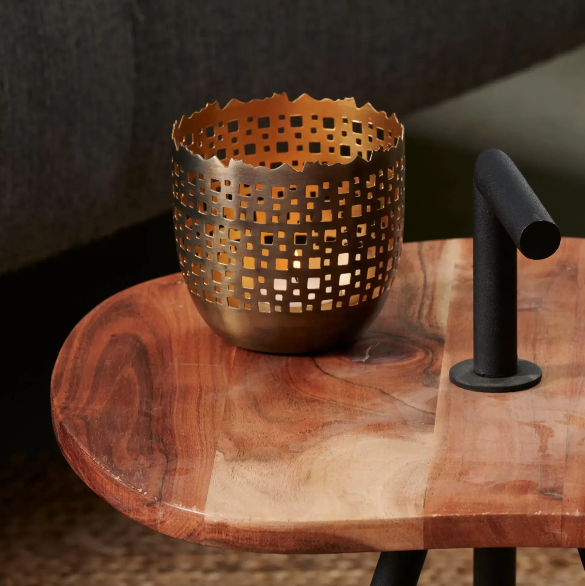 Soprortes Para Velitas<CASA Cassio Partylight Dorado