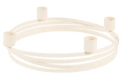 Candelabros<CASA Circle Candelabro Para 4 Velas Blanco