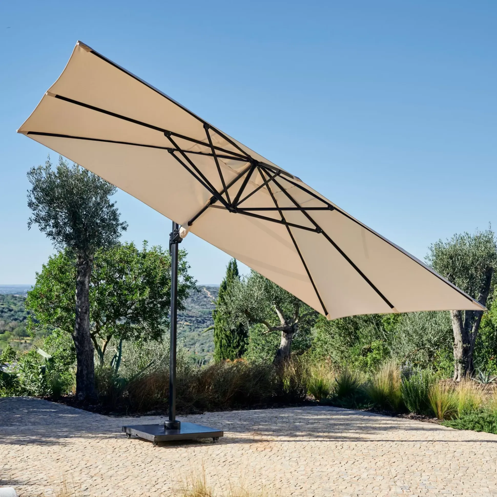 Pies Y Baldosas<CASA Costa Pie De Parasol Negro