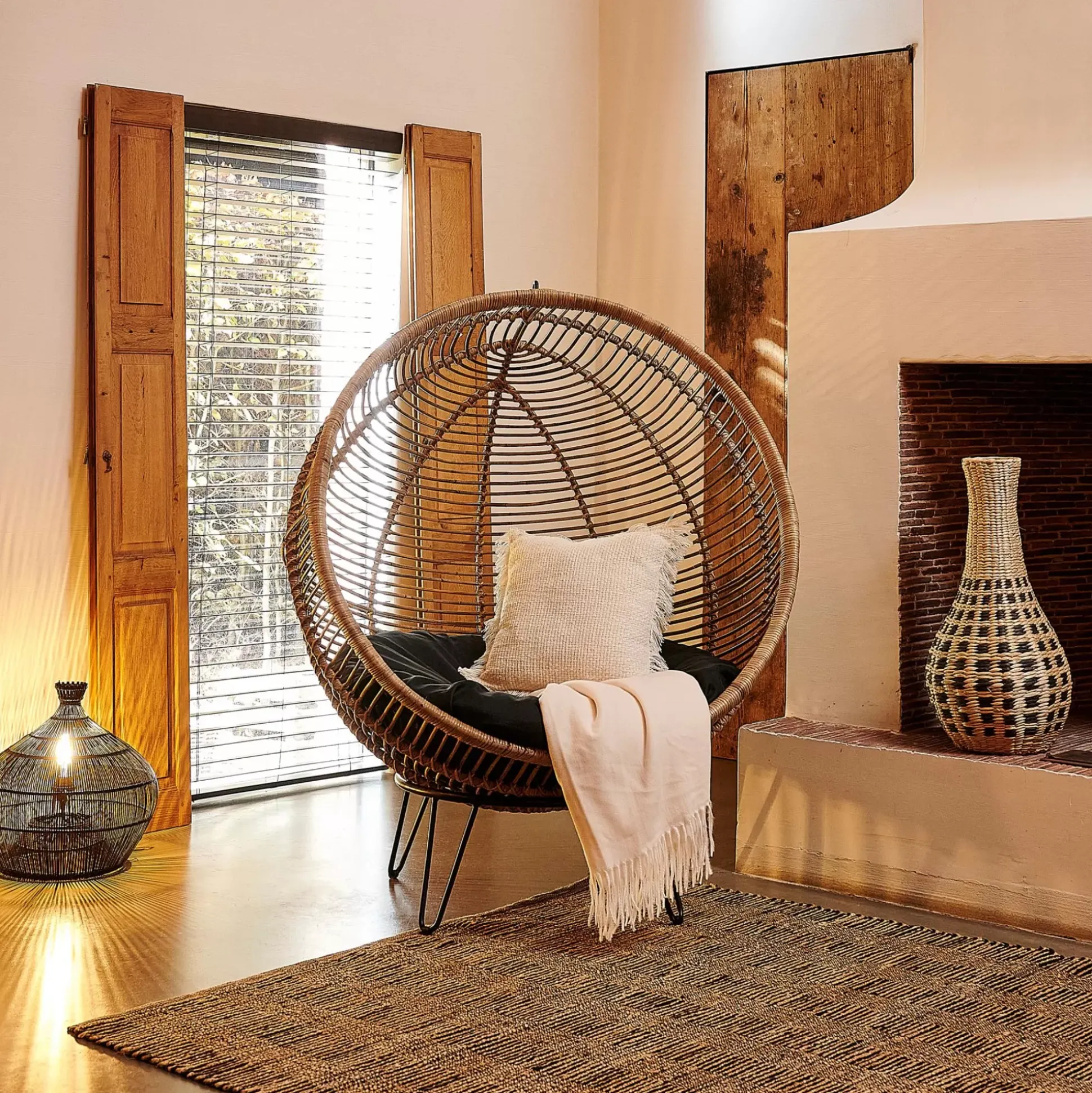 Sillones<CASA Cozie Silla Lounge Natural