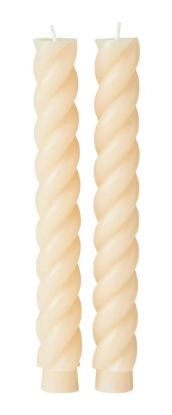 Velas<CASA Curl Velas Juego De 2 Beis