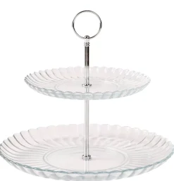 Fuentes Para Servir<CASA Dahlita Bandeja De 2 Pisos Transparente