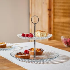 Fuentes Para Servir<CASA Dahlita Bandeja De 2 Pisos Transparente