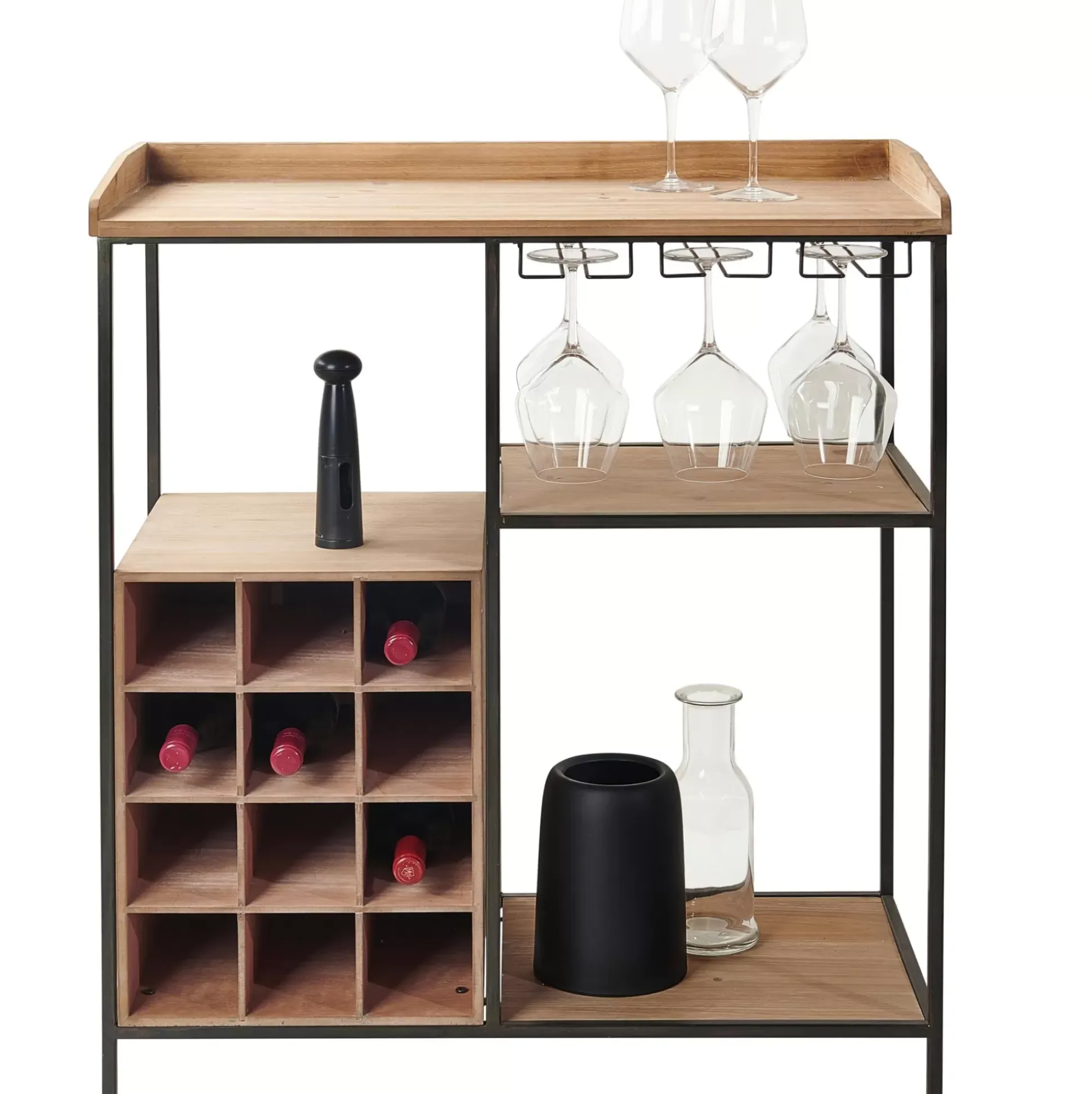 Estanterías<CASA Damian Estanteria De Pared Negro