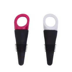Accesorios Vino<CASA Divino Tapones De Vino Juego De 2 Mezcla De 2 Colores Gris Claro, Burdeos