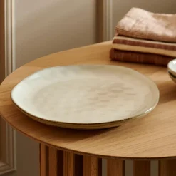 Platos<CASA Earth Marl Plato Llano Crema