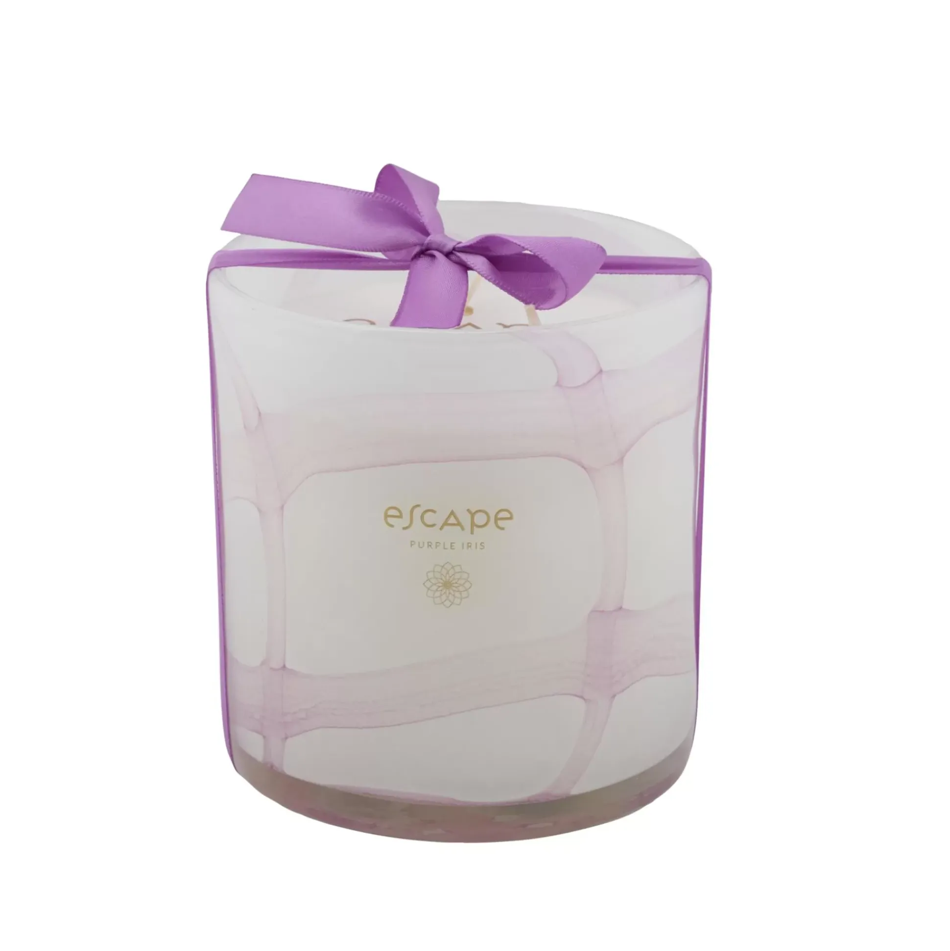 Velas<CASA Escape Purple Iris Vela Perfumada Xl En Vaso Morado Claro