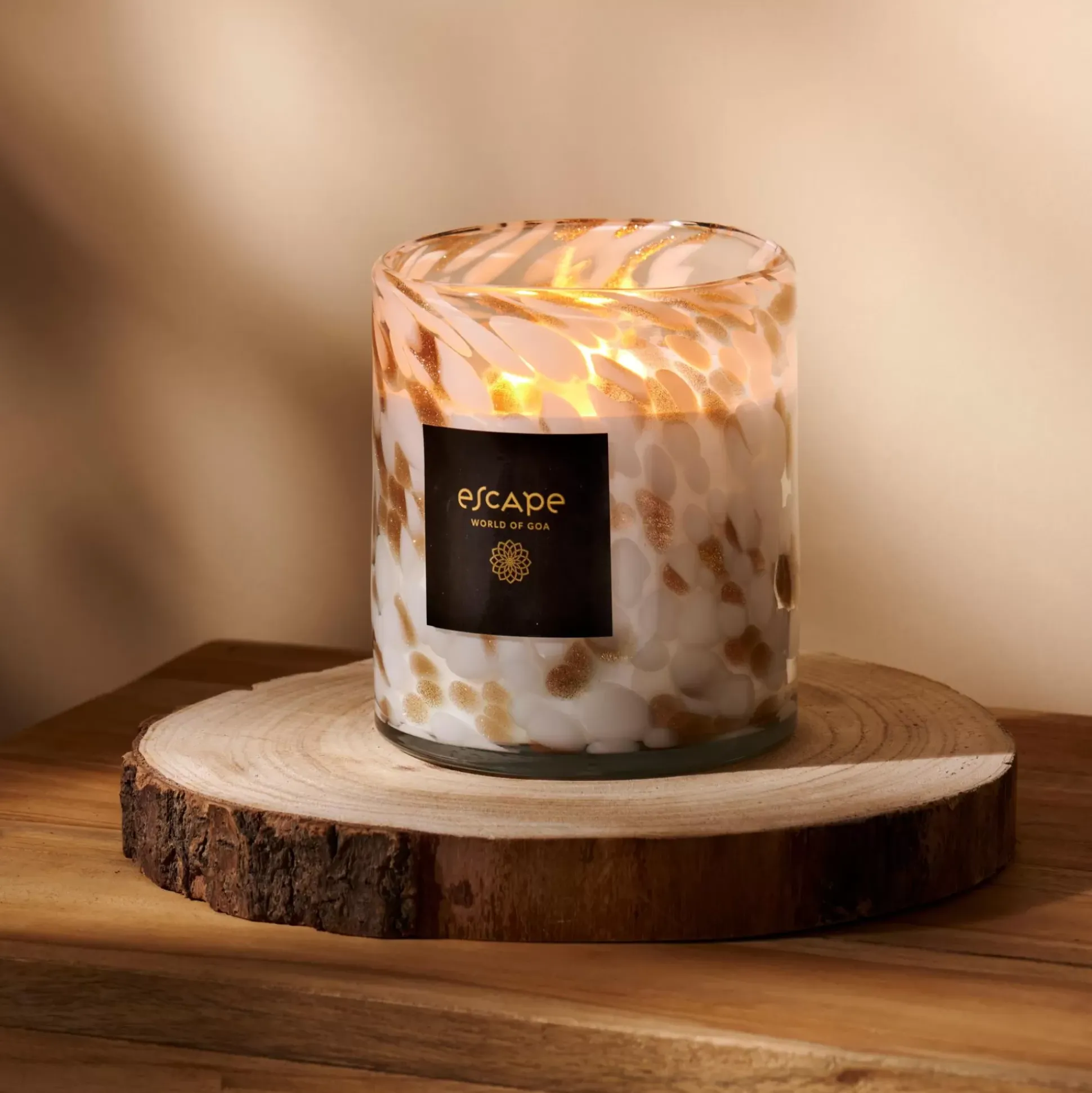 Velas<CASA Escape World Of Goa Vela Perfumada Blanco, Dorado, Multicolor