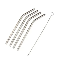 Accesorios Coctéles<CASA Fancy Canas Para Coctel Con Escobilla Plateado