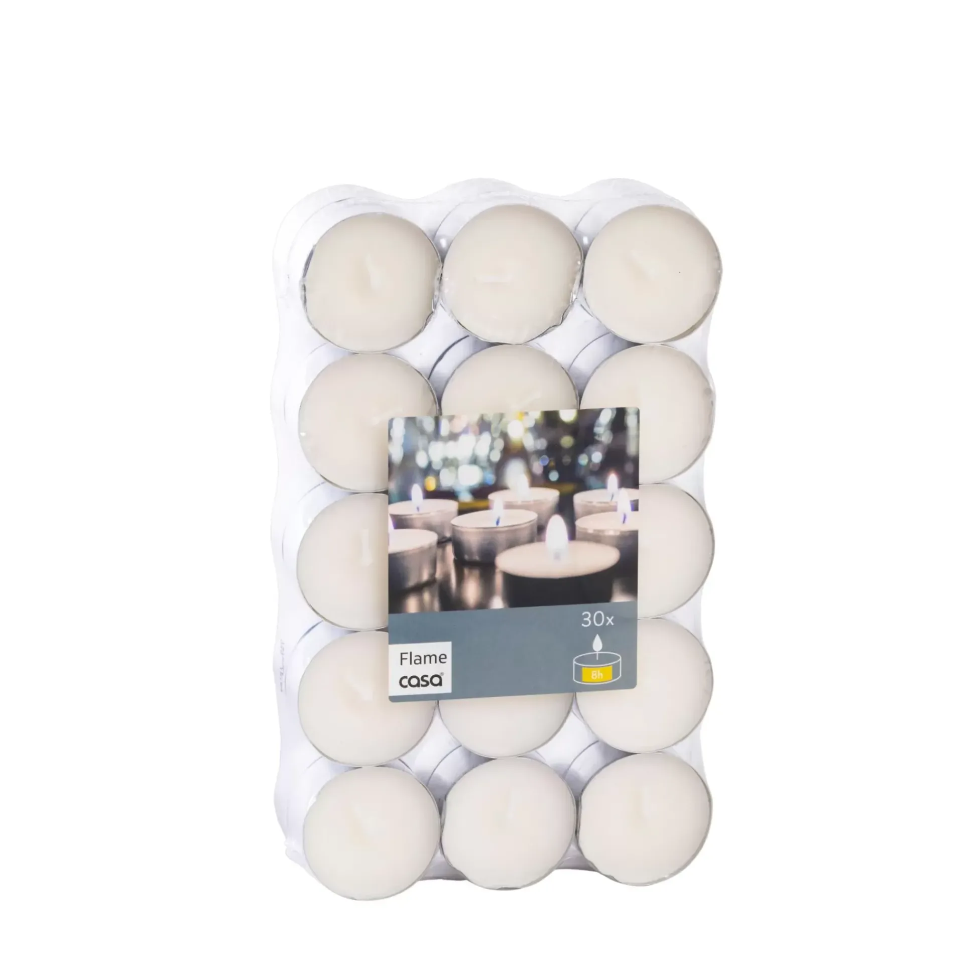 Velas<CASA Flame Velas Pequenas Juego De 30 Blanco