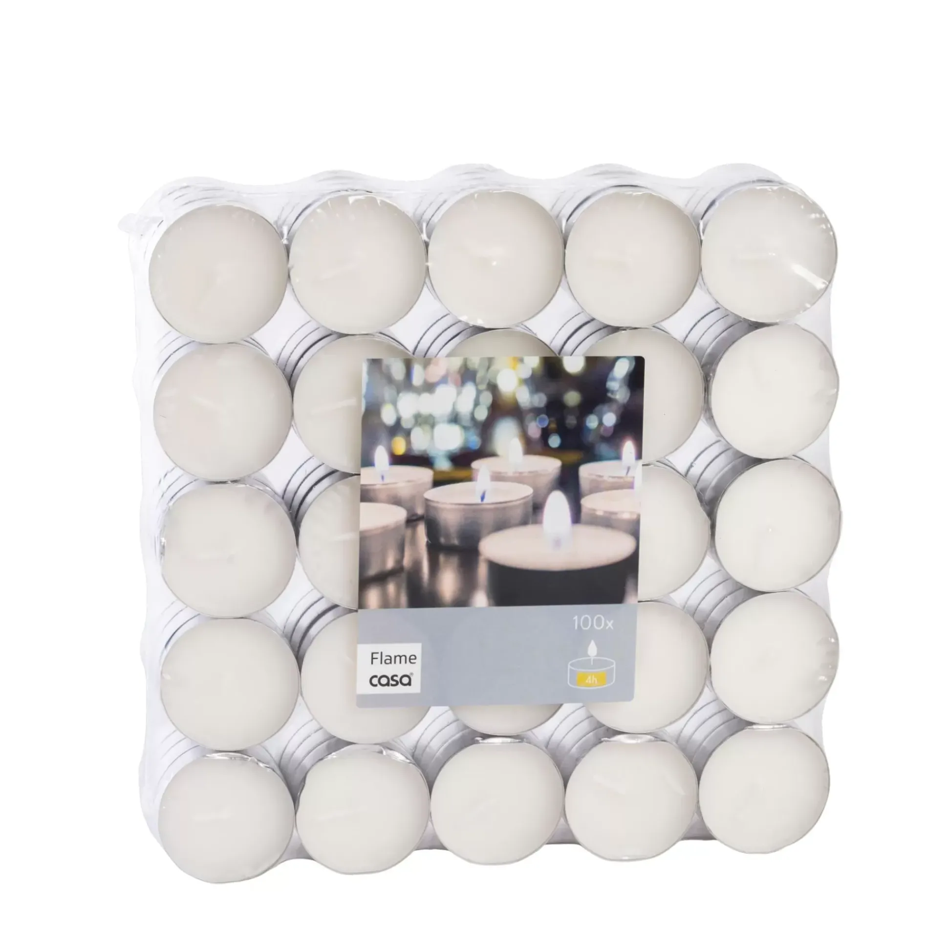 Velas<CASA Flame Velas Pequenas Juego De 100 Blanco