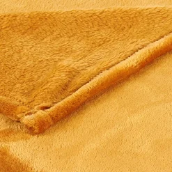 Mantas<CASA Flanella Manta Amarillo Oscuro