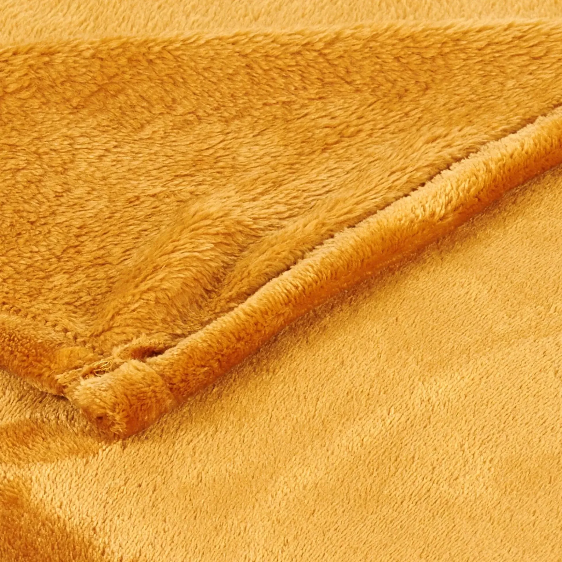 Mantas<CASA Flanella Manta Amarillo Oscuro