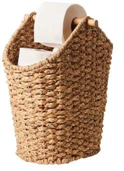 Accesorios Water<CASA Flores Soporte Rollos Wc Revistero Natural