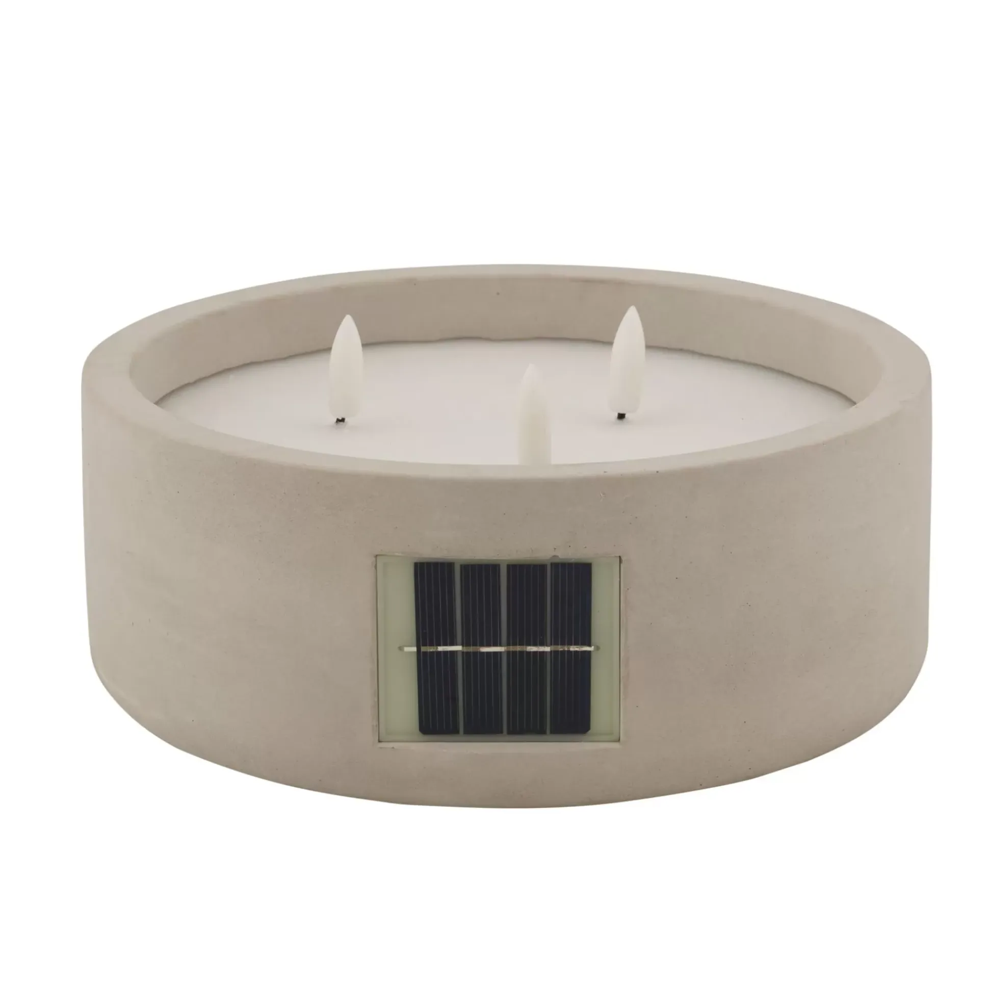 Velas Led<CASA Fuego Vela Led Solar Gris Claro
