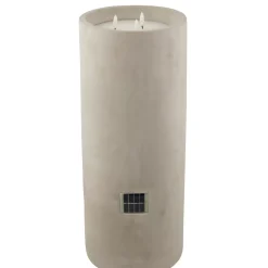 Velas Led<CASA Fuego Vela Led Solar Gris Claro