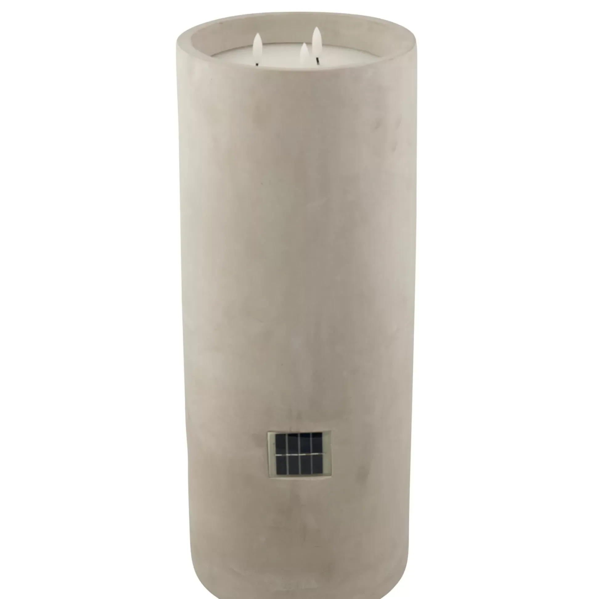 Velas Led<CASA Fuego Vela Led Solar Gris Claro