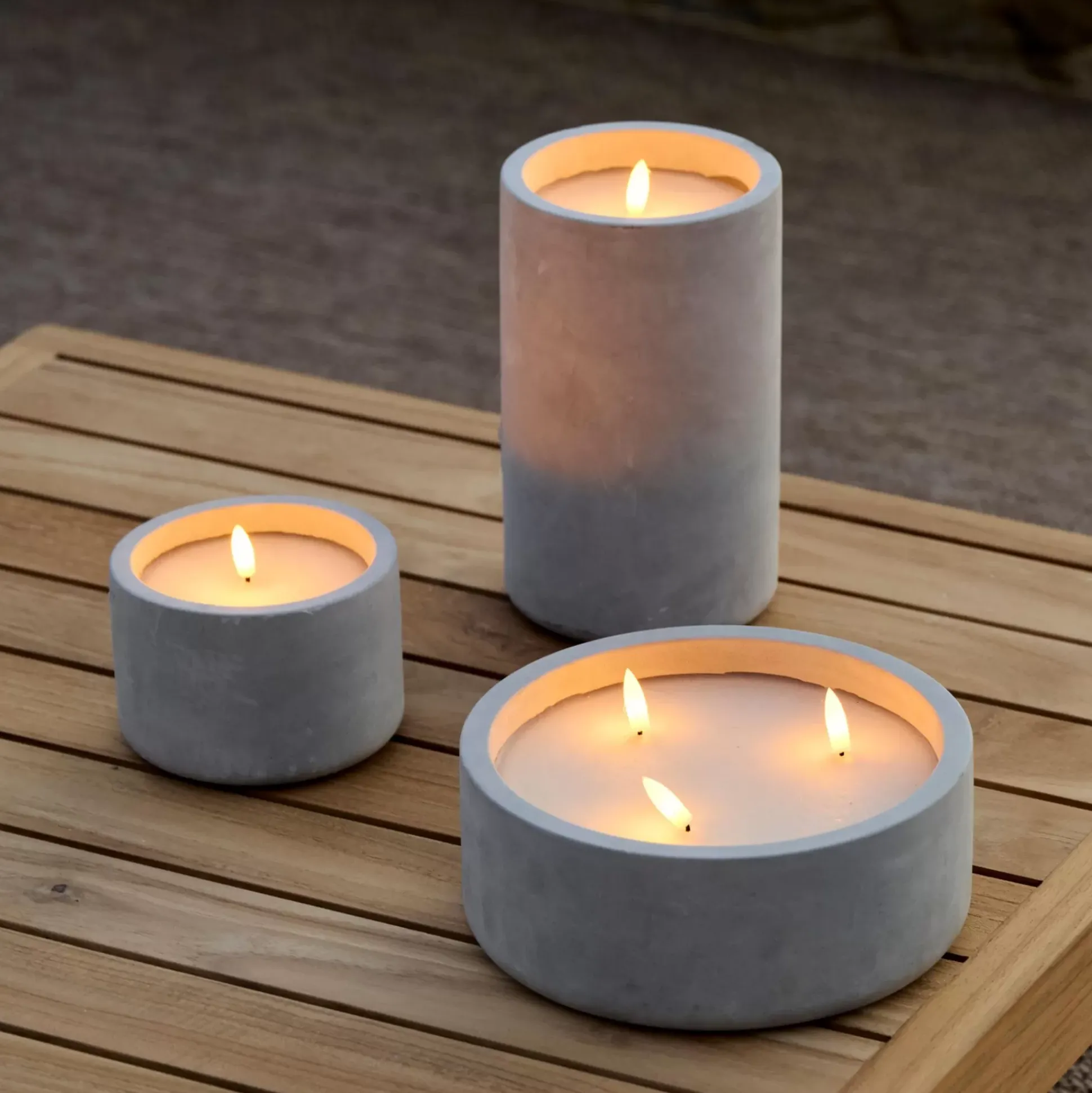 Velas Led<CASA Fuego Vela Led Solar Gris Claro