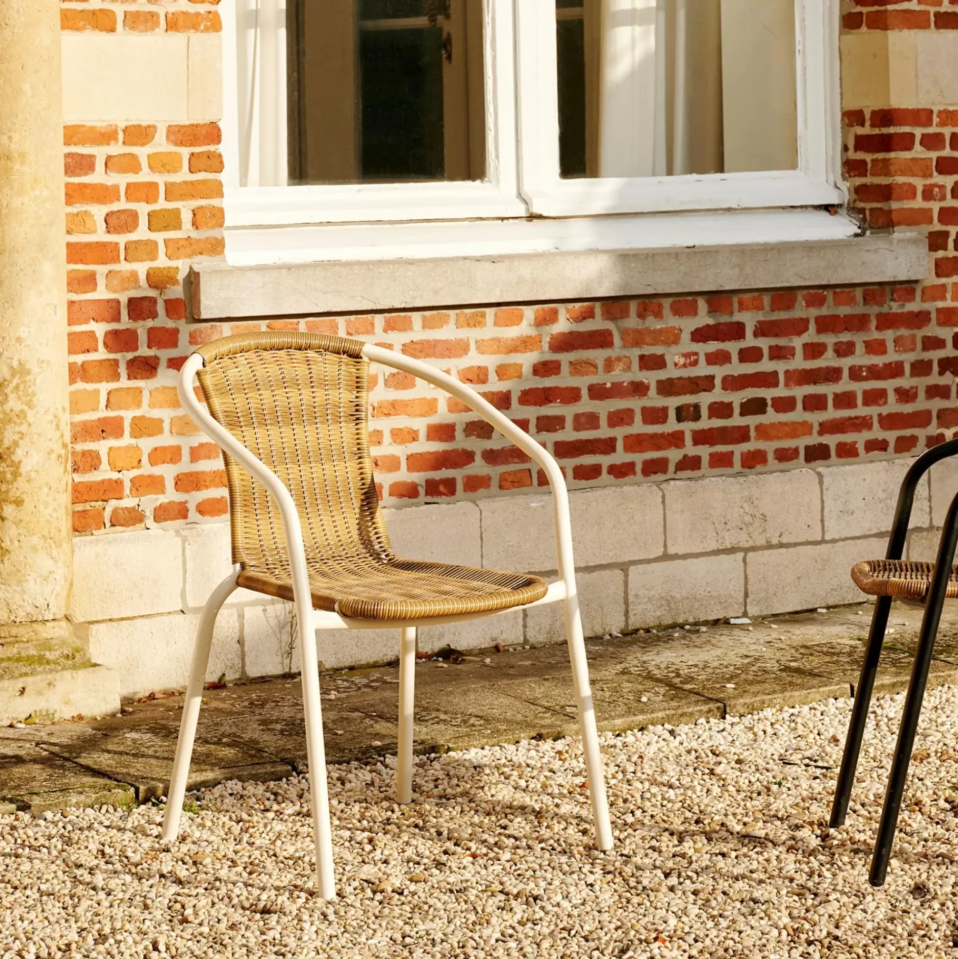 Sillas De Jardín<CASA Gerona Silla Apilable Arena + Natural