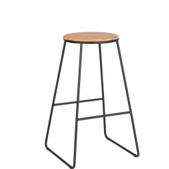 Taburetes De Bar<CASA Giulia Taburete Negro, Natural