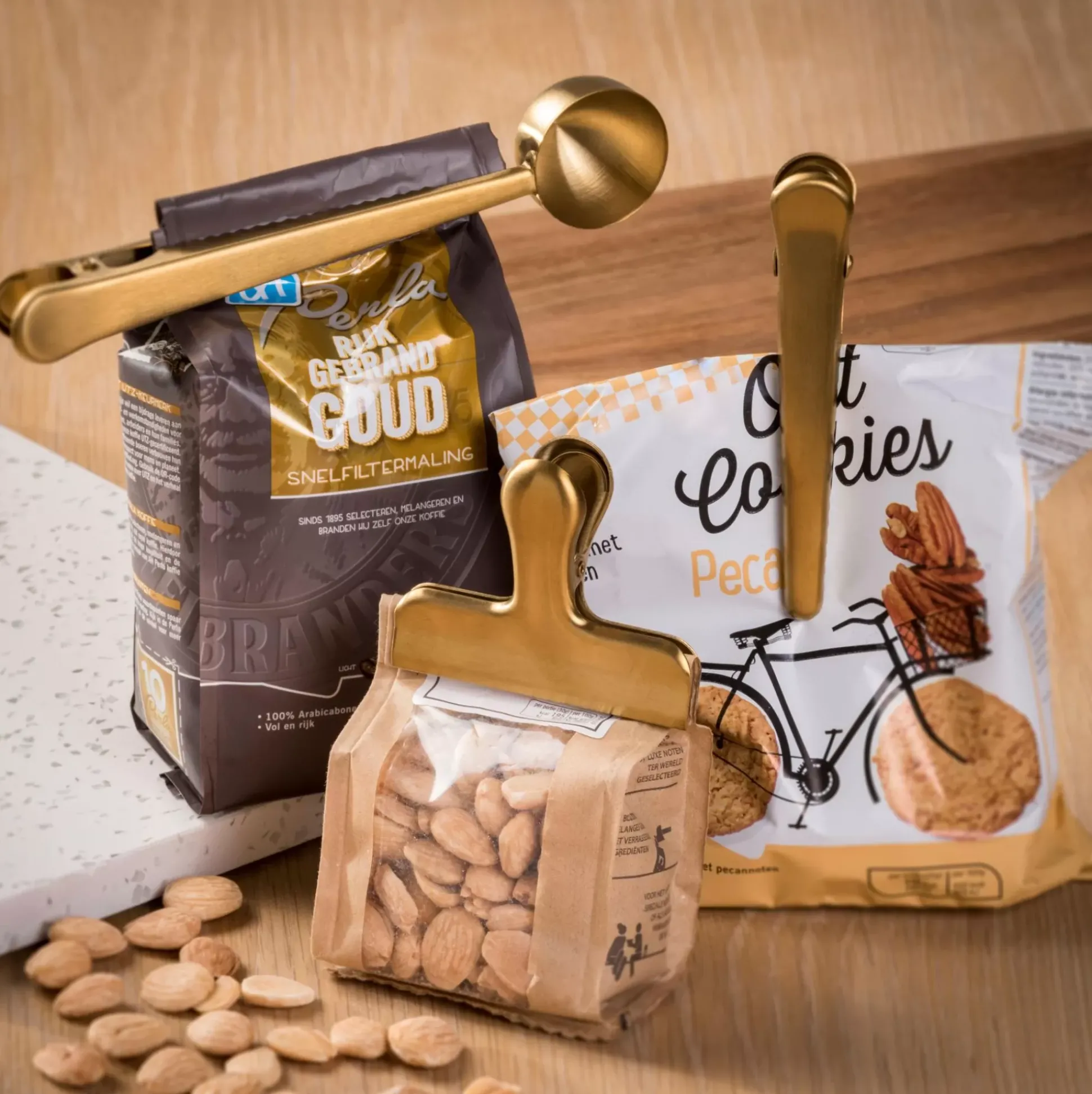 Accesorios De Cocina<CASA Goldy Clips Juego De 3 Dorado