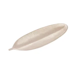 Fuentes Decorativas<CASA Goldy Fuente Decorativa En Forma Hoja Dorado