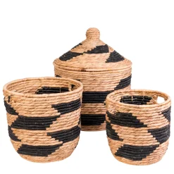 Cestas De Almacenaje<CASA Guatemala Cesta Negro, Natural