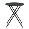 Mesas De Jardín<CASA Imperial Mesa Plegable Redondo Negro
