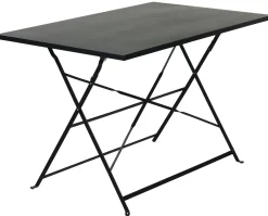 Mesas De Jardín<CASA Imperial Mesa Plegable Rectangular Negro