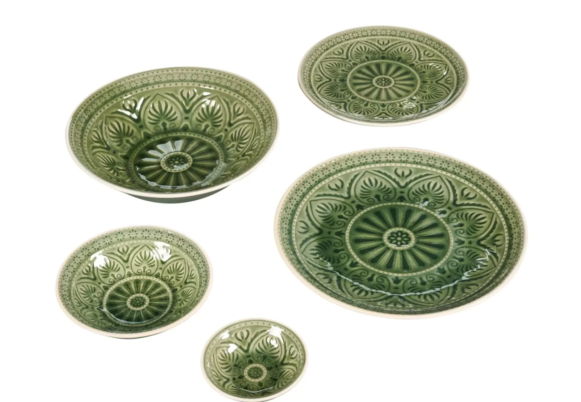 Platos<CASA Indo Plato Verde