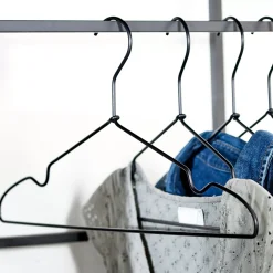 Perchas<CASA Infinity Black Perchas Juego De 4 Negro