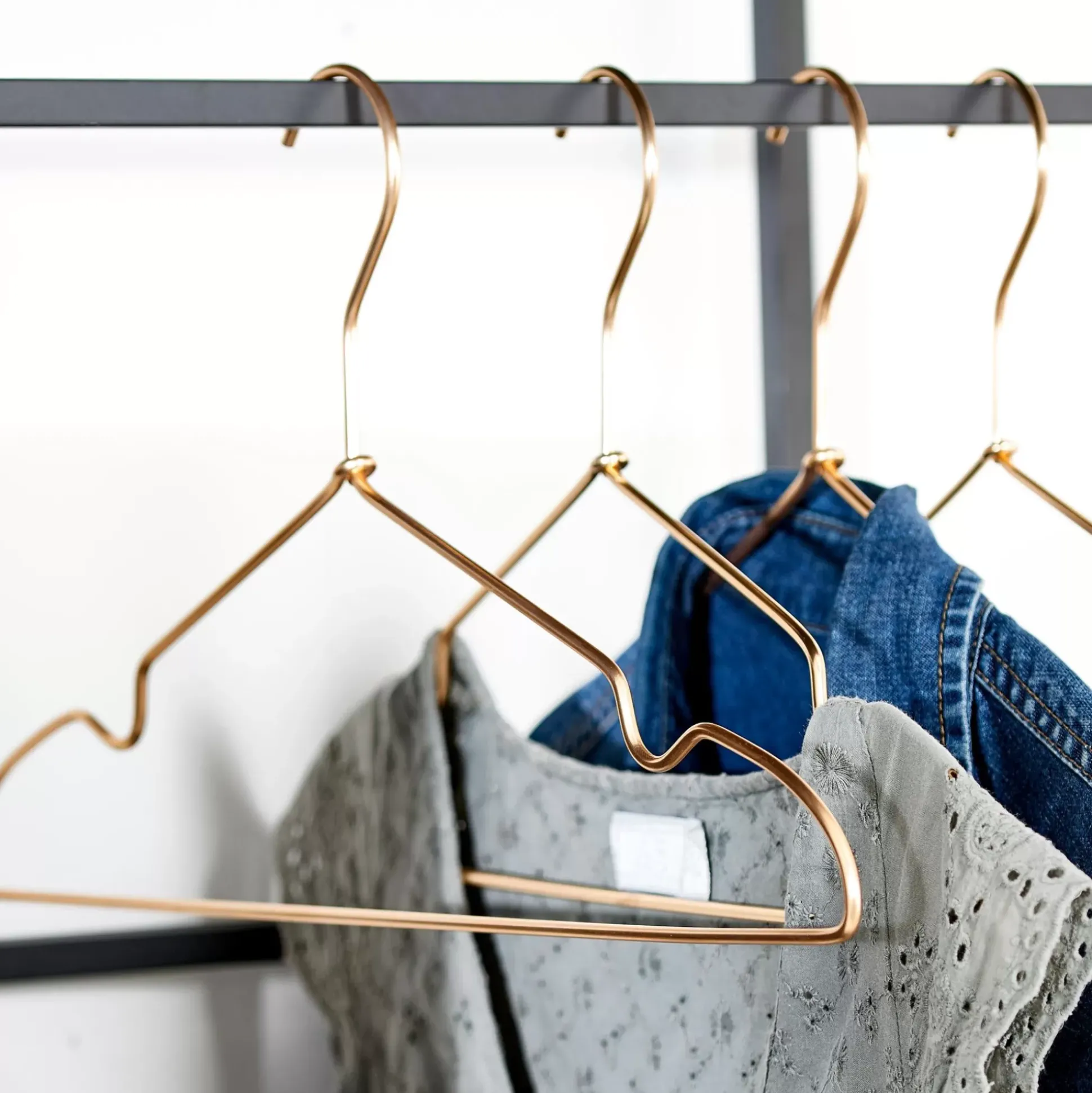 Perchas<CASA Infinity Gold Perchas Juego De 4 Dorado