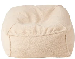 Pufs<CASA Jacki Tejido Teddy Blanco